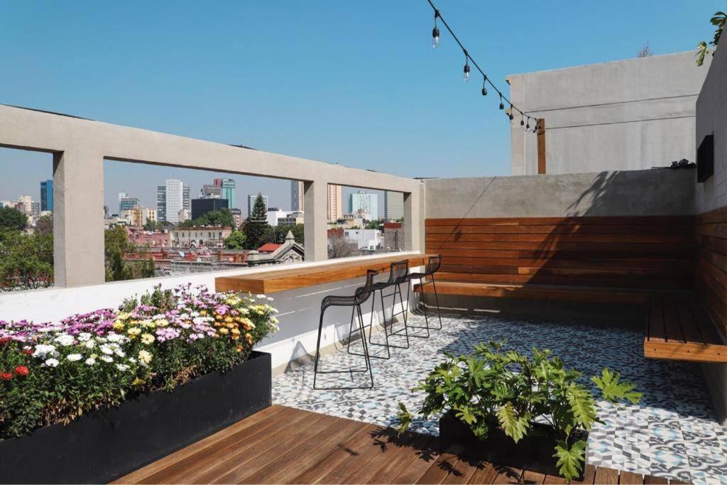 New Mex Inspired Bo-Ho Chic Apartment With Private Patio And Roof Terrace Mexico Extérieur photo